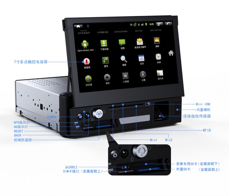 驾培计时终端703D LACZ-703D正面接口图_conew3.jpg